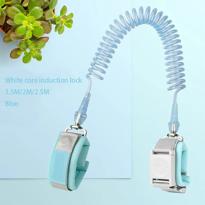 Induction Lock Child Safety Harness Leash anti Lost Night Reflection Adjustable Wrist Traction Rope Wristband Baby Kids Toddler