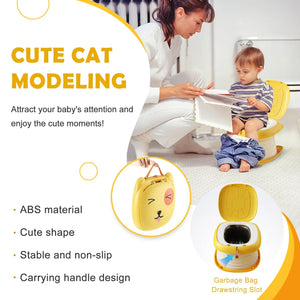 Toddler Travel Potty Portable Foldable Outdoor Indoor Training Toilet for Baby Boy Girl Kid Emergency Potty Seat with Waste Bag