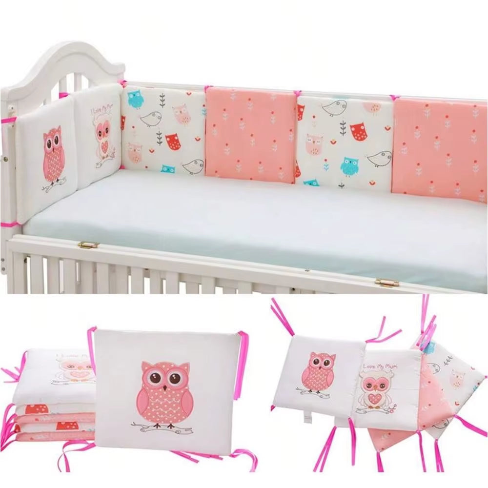 Baby Bed Protector Crib Bumper Pads 6Pcs/Set Baby Bed Bumper Kids Safety Bed around Cotton Blend Crib Anti-Collision Anti-Fall