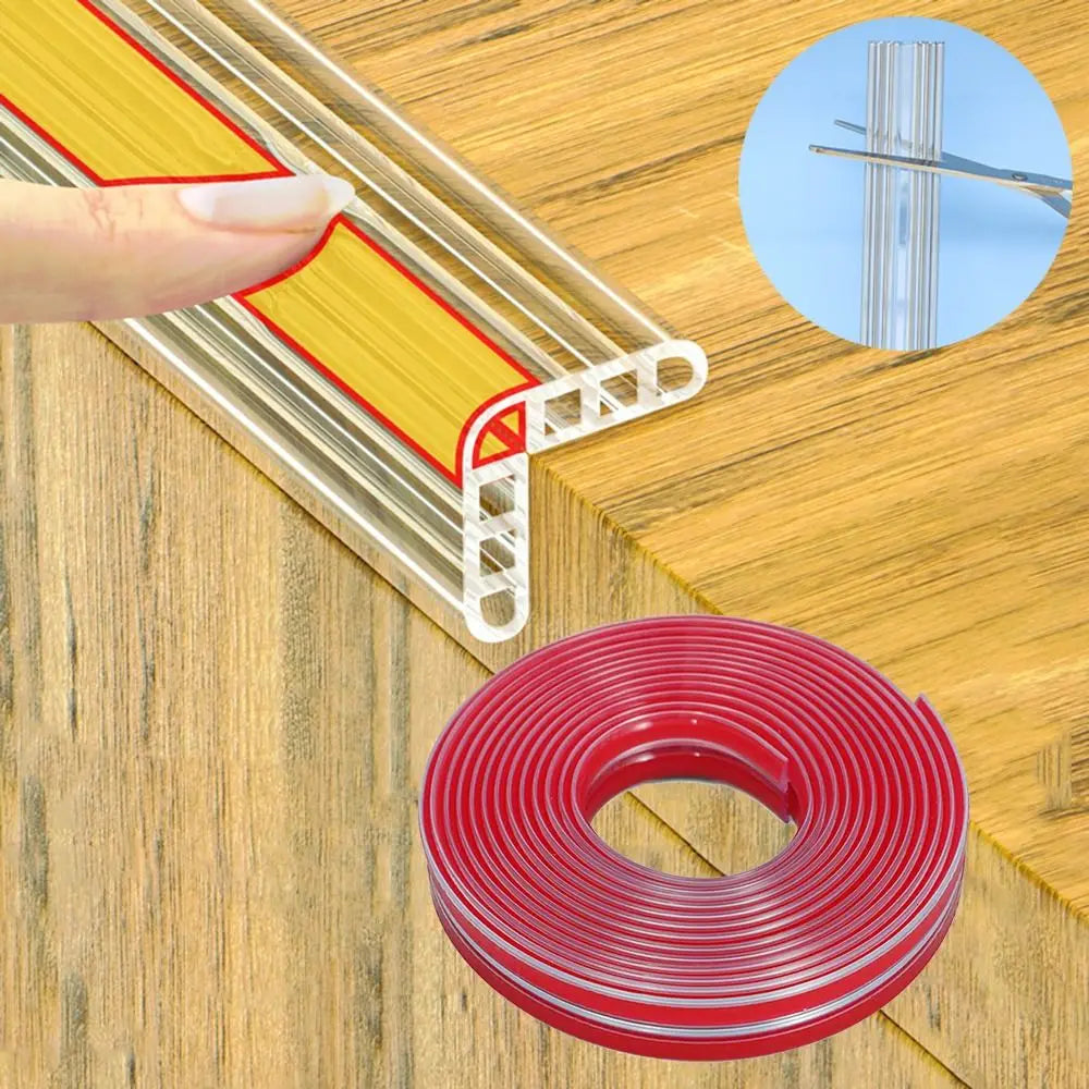Anti Collision Baby Proofing High Quality PVC Transparent Table Edge Protector Self Adhesive Kids Safety Airbag Furniture Bumper