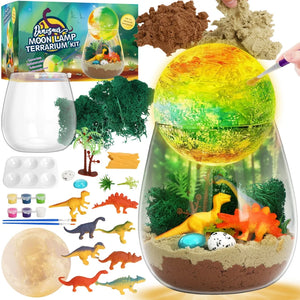 Terrarium Crafts Kit for Kids-Led Night Light up & Remote Birthday Gifts Toys Ages5 6 7 8 9 10 Year Old-Christmas Gifts