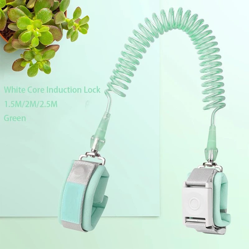 Induction Lock Child Safety Harness Leash anti Lost Night Reflection Adjustable Wrist Traction Rope Wristband Baby Kids Toddler