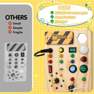 Montessori Toddler Pegboard with LED Lighting - Sparklesense