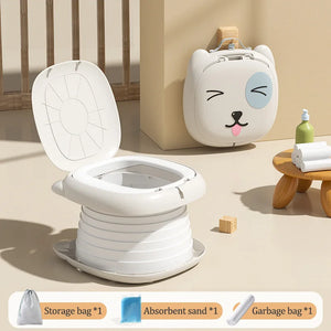 Toddler Travel Potty Portable Foldable Outdoor Indoor Training Toilet for Baby Boy Girl Kid Emergency Potty Seat with Waste Bag