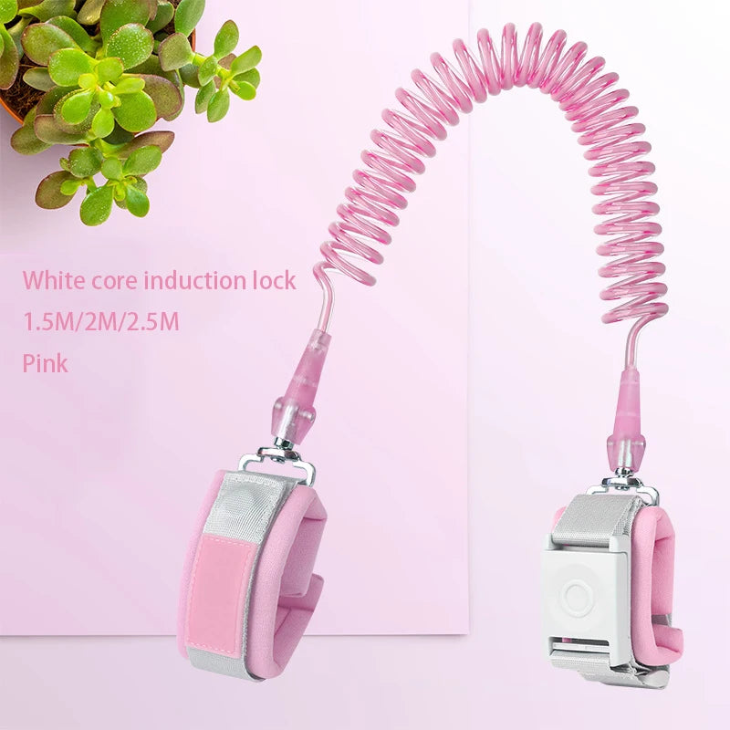 Induction Lock Child Safety Harness Leash anti Lost Night Reflection Adjustable Wrist Traction Rope Wristband Baby Kids Toddler