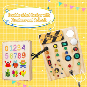 Montessori Toddler Pegboard with LED Lighting - Sparklesense