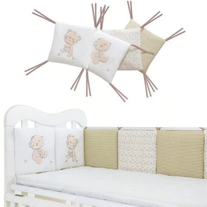 Baby Bed Protector Crib Bumper Pads 6Pcs/Set Baby Bed Bumper Kids Safety Bed around Cotton Blend Crib Anti-Collision Anti-Fall
