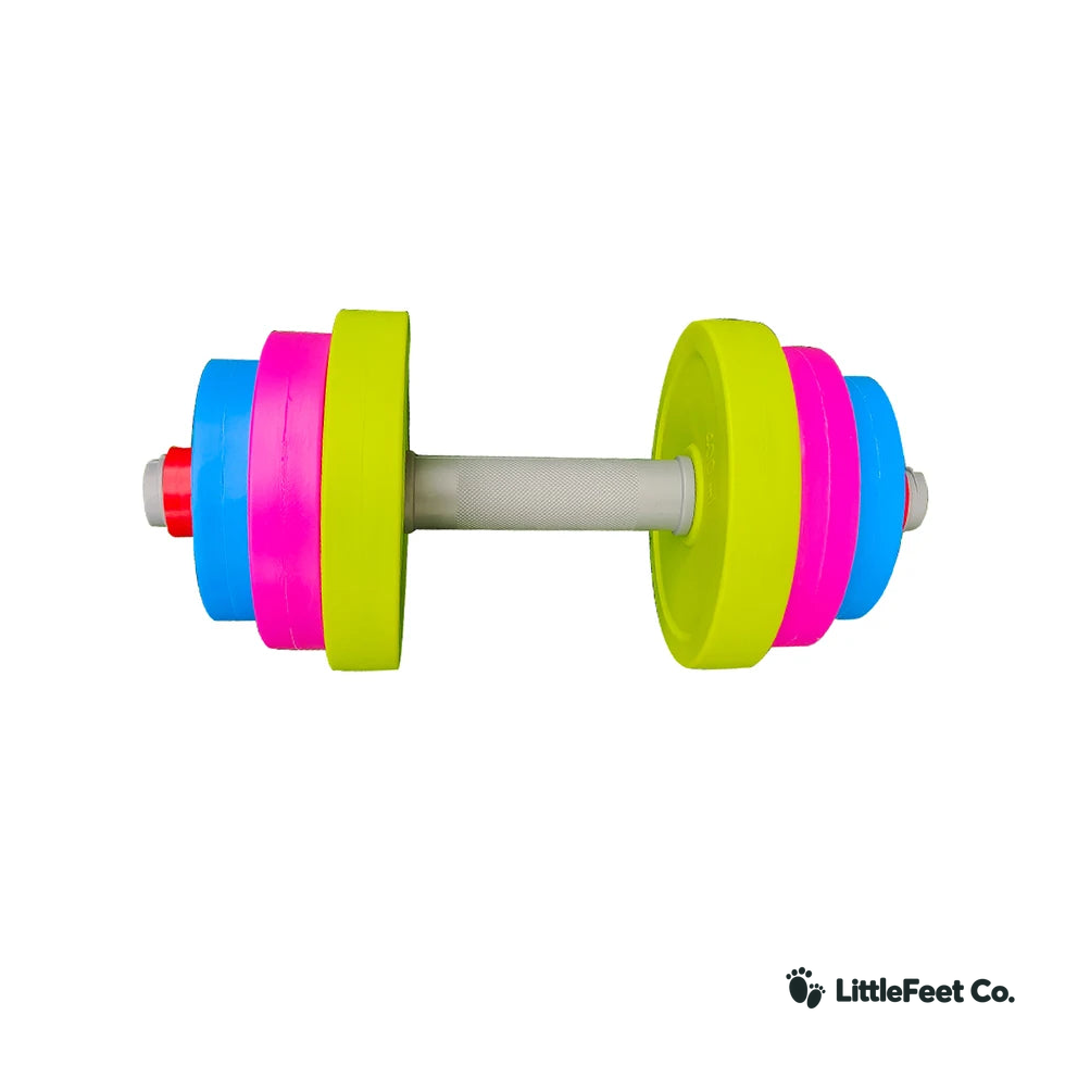 Kids Play Weight Set - Toddler Dumbbells, Barbell & Kettlebell