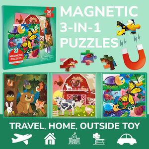 Little Explorer Magnetic Travel Puzzle Set - Travel Games for Ages 2-5
