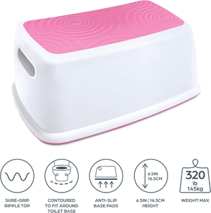 Anti-Slip Toddler Step Stool - Sturdy Two-Step Stool for Bathroom & Kitchen