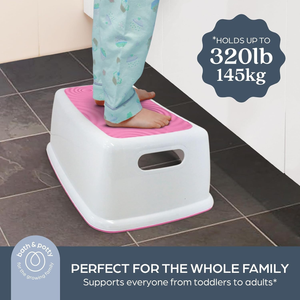 Anti-Slip Toddler Step Stool - Sturdy Two-Step Stool for Bathroom & Kitchen