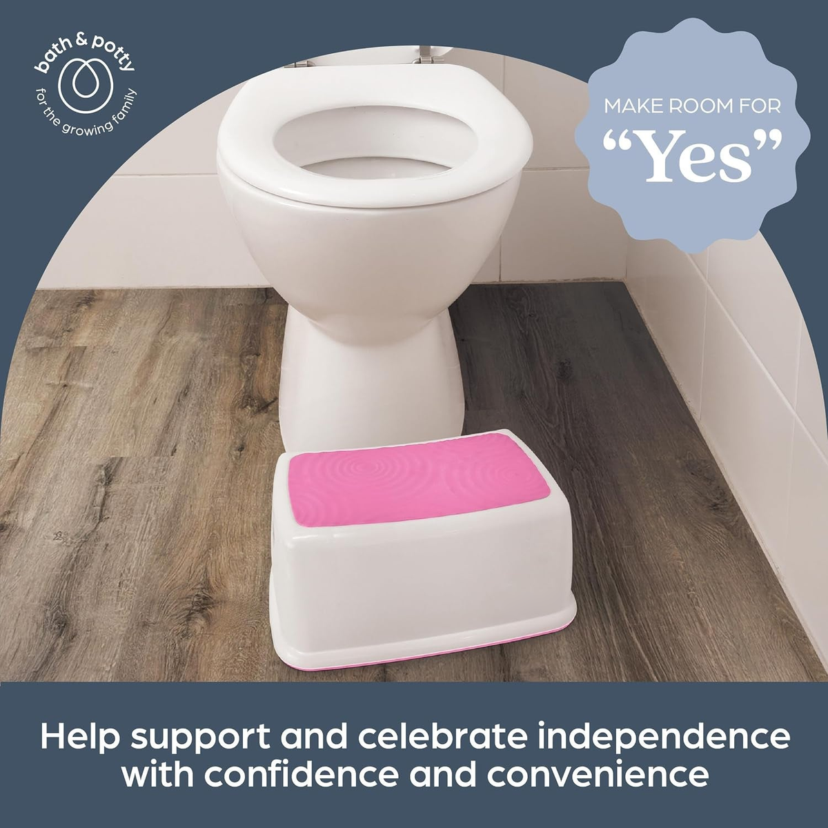 Anti-Slip Toddler Step Stool - Sturdy Two-Step Stool for Bathroom & Kitchen