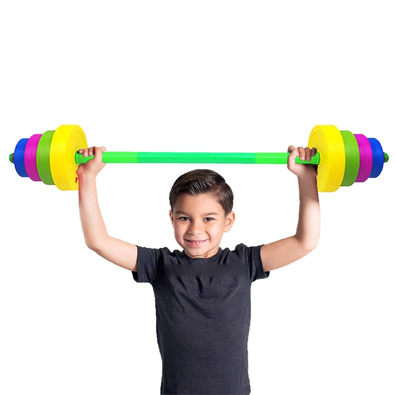 Kids Play Weight Set - Toddler Dumbbells, Barbell & Kettlebell