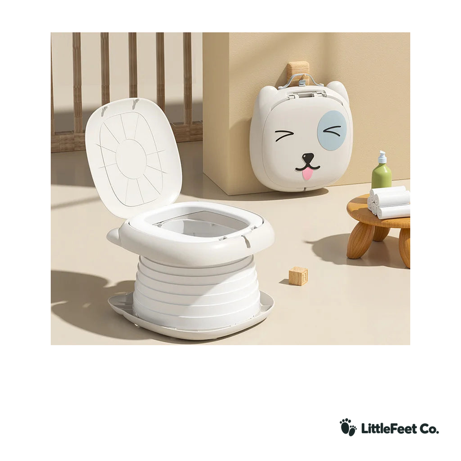 Portable Toddler Potty Seat with Waste Bags - Indoor & Outdoor Training Toilet