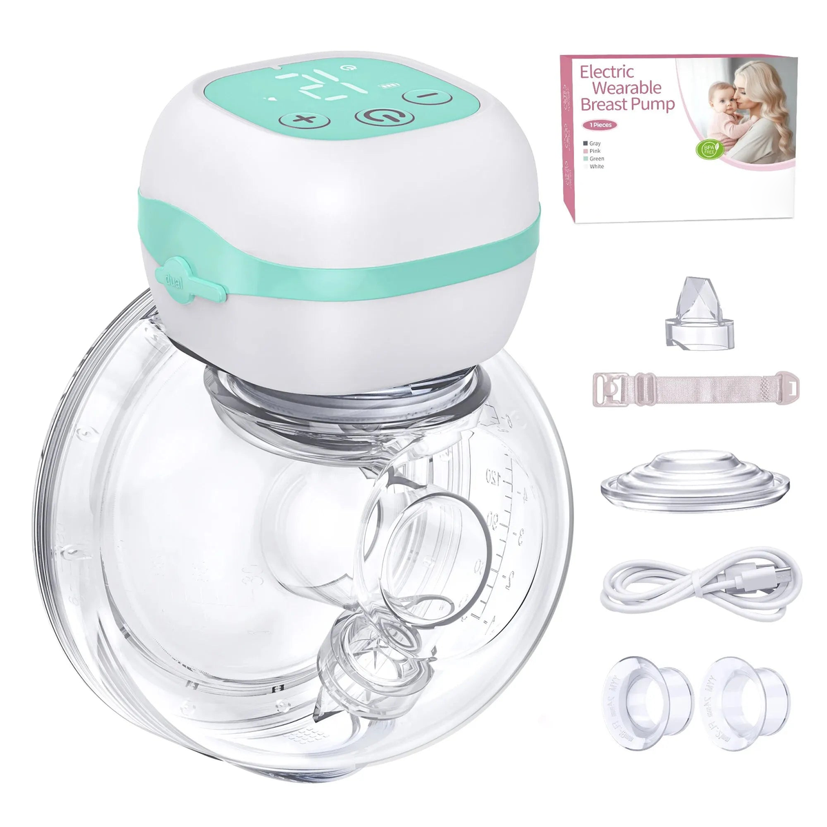 Wearable Electric Breast Pump - Hands-Free, 12 Levels & 3 Modes
