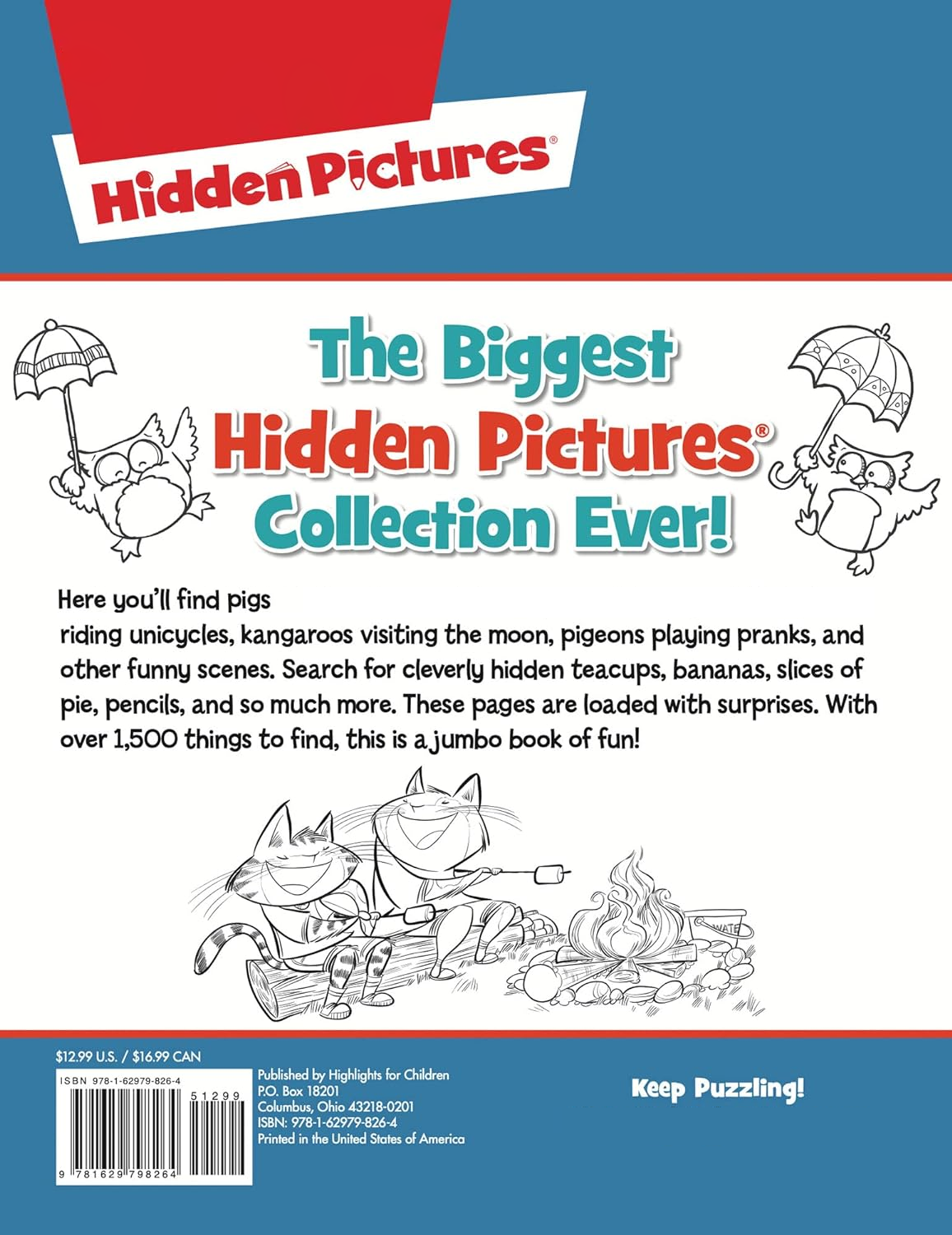 Jumbo Hidden Pictures book — back cover, ISBN and publishing details